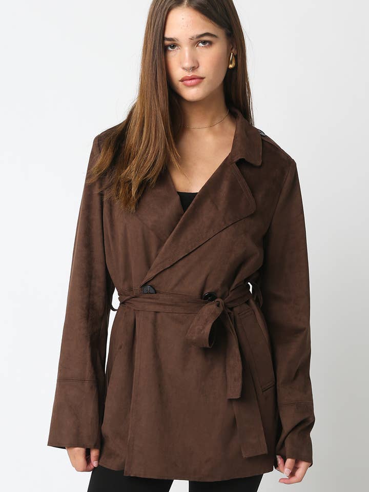 Lena Suede Jacket for wholesale by Olivaceous