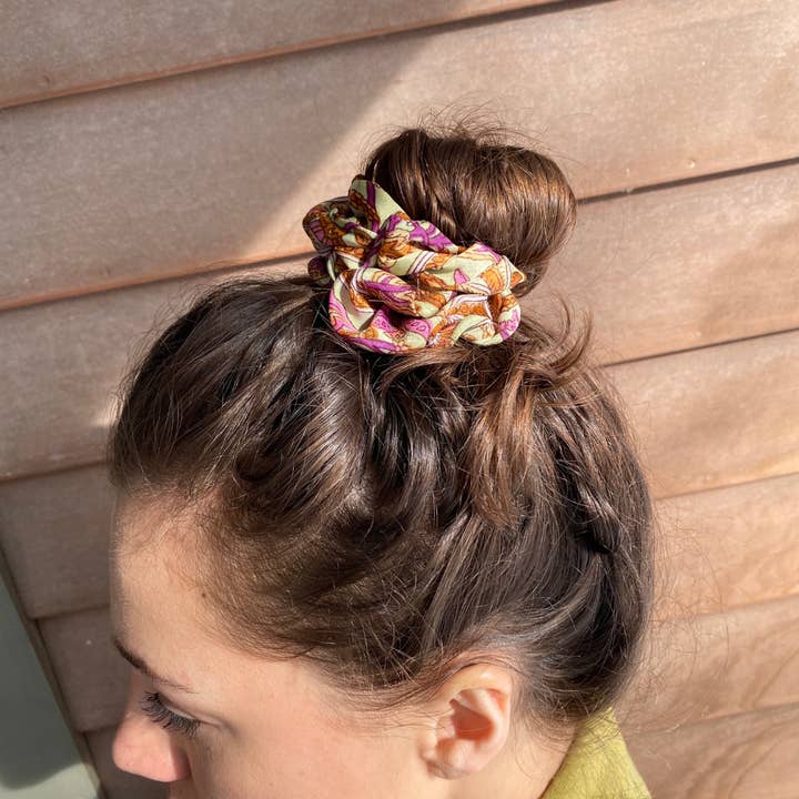 Seeds - Wholesale Scrunchie - Women's - Repurposed Silk Scrunchie | Made From Upcycled Silk Scraps3