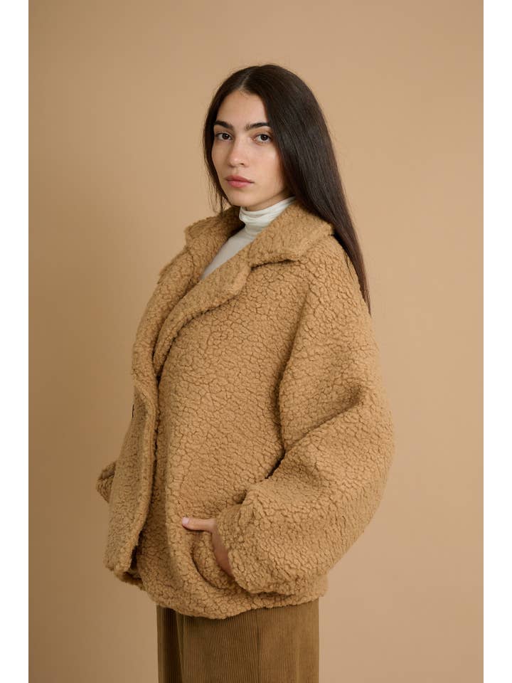 AMELÉ - Vendita all'ingrosso Pelliccia/Pelliccia sintetica - Donna - Cappotto teddy corto