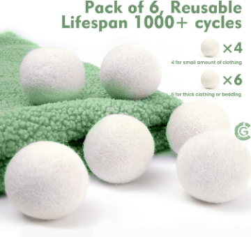 Conscious Generation - Wholesale Dryer balls - Dryer Balls Wool Dryer balls Set Of 6 + Bag7