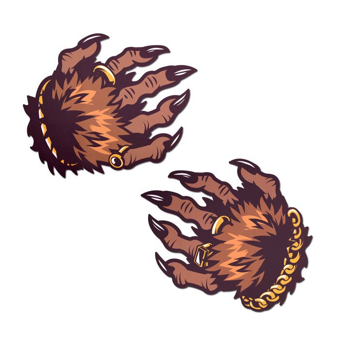 Monster Hands Pastties: Capas para Mamilos Classy Werewolf Claw da Pastease® por atacado de Pastease UK
