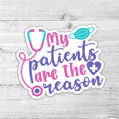 Mine patienter er grunden Die Cut Sticker for engroshandel hos Trendy Transfers