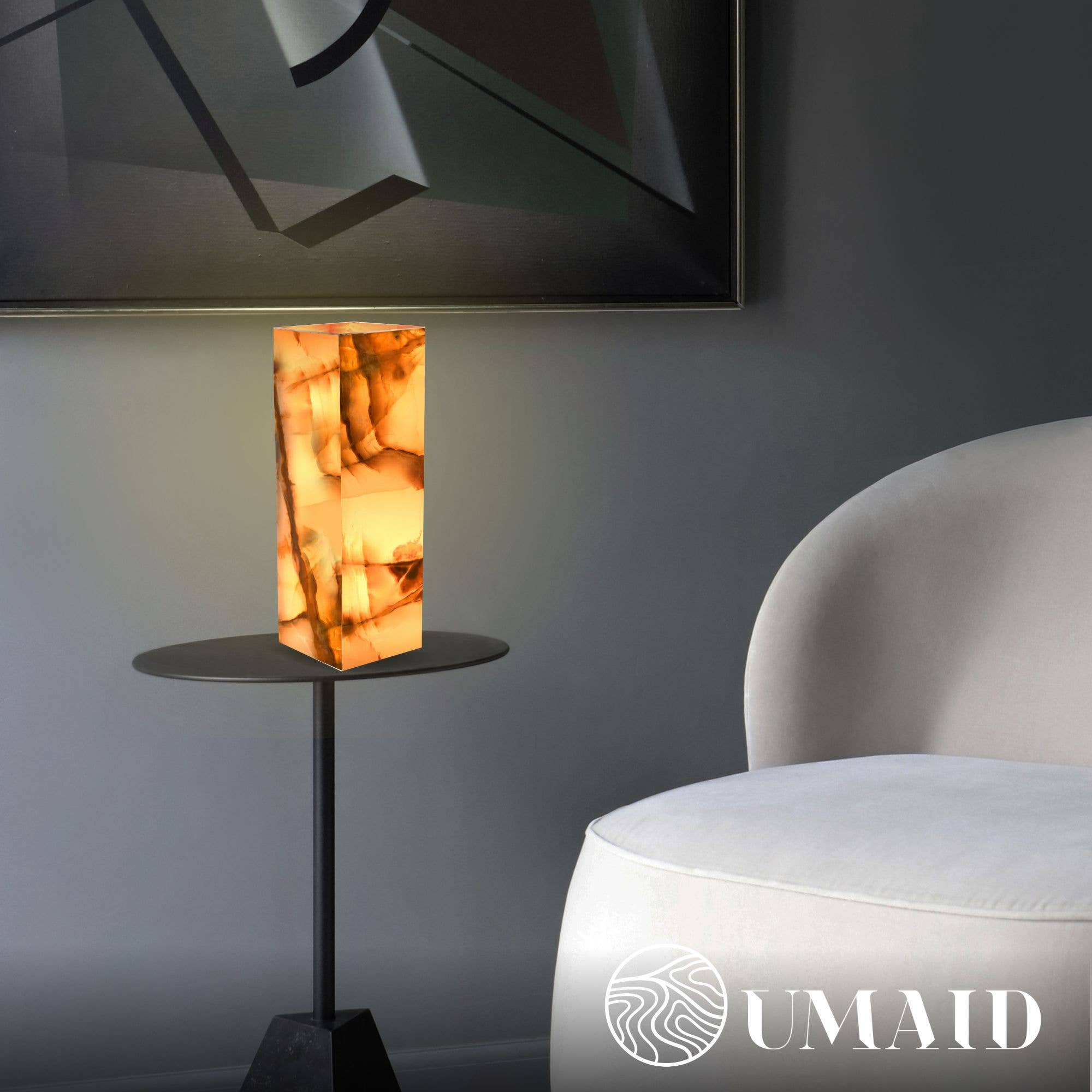 UMAID PRODUCTS - Wholesale Accent/Desk Lamp - UMAID Elegant Handcrafted Onyx Marble Table Lamp9