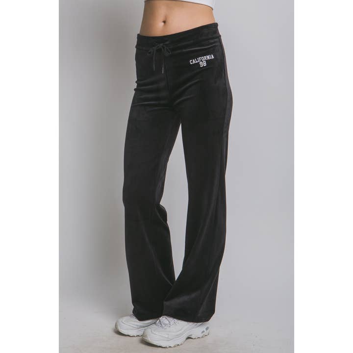 60086PN Træk på snoretræk velourbukser for engroshandel hos Coloring You