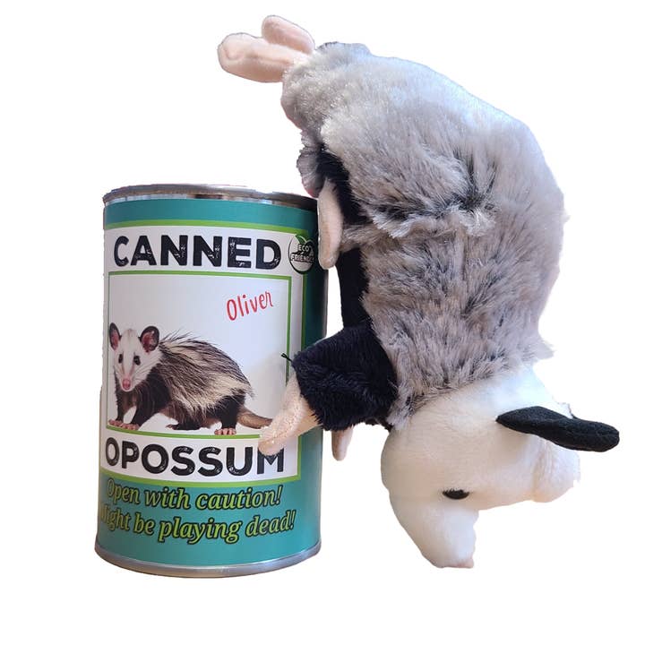 Canned Gifts - Wholesale Stuffed/Plush Toy - Kids & Baby - Oliver the Canned Opossum | Stuffed Animal Plush w/Jokes