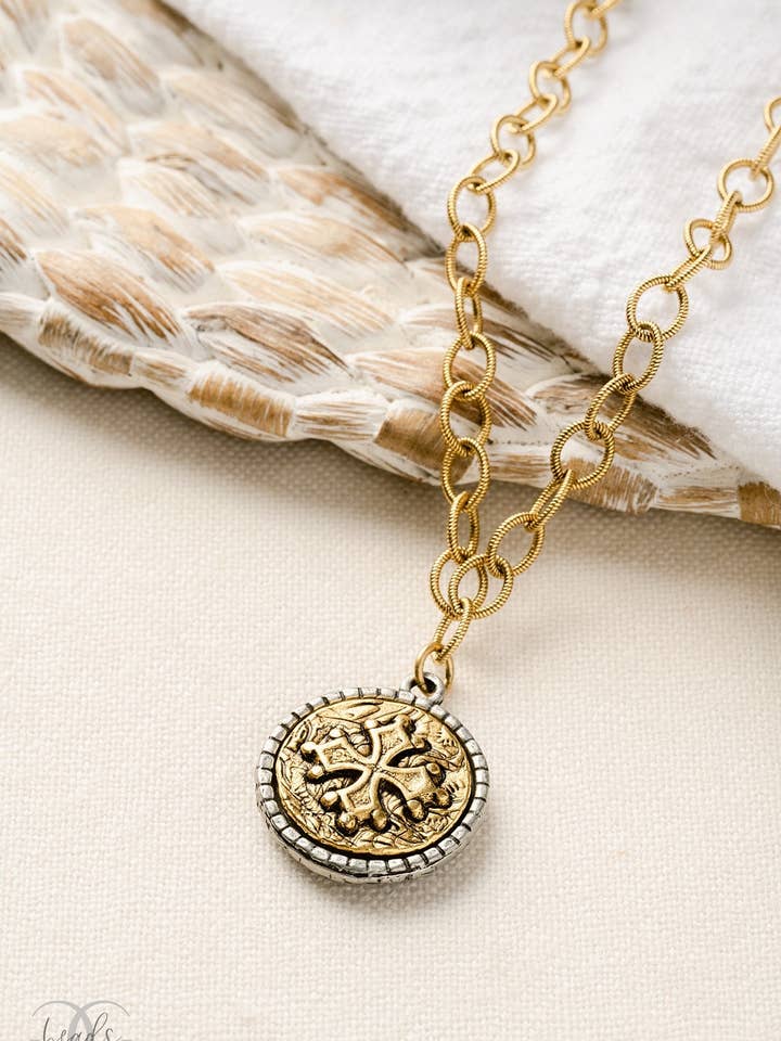 Adelaide Coin Necklace for wholesale by Grace Girl Beads