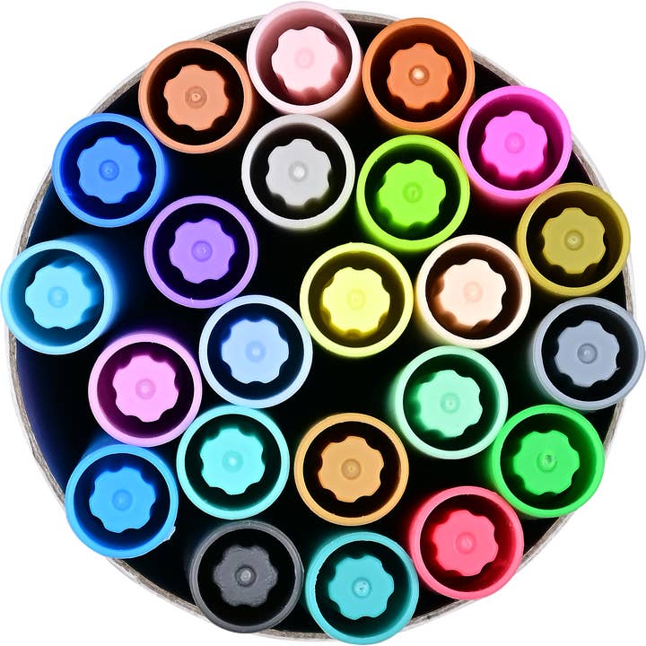 Peter Pauper Press - Wholesale Marker - Studio Series Dual-Tip Pastel Markers (Set of 24)