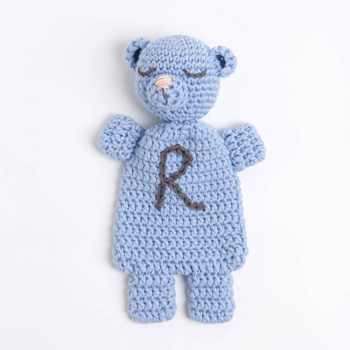 Wool Couture Company - Wholesale DIY Craft Kit - Personalised Teddy Comforter Easy Crochet Kit1
