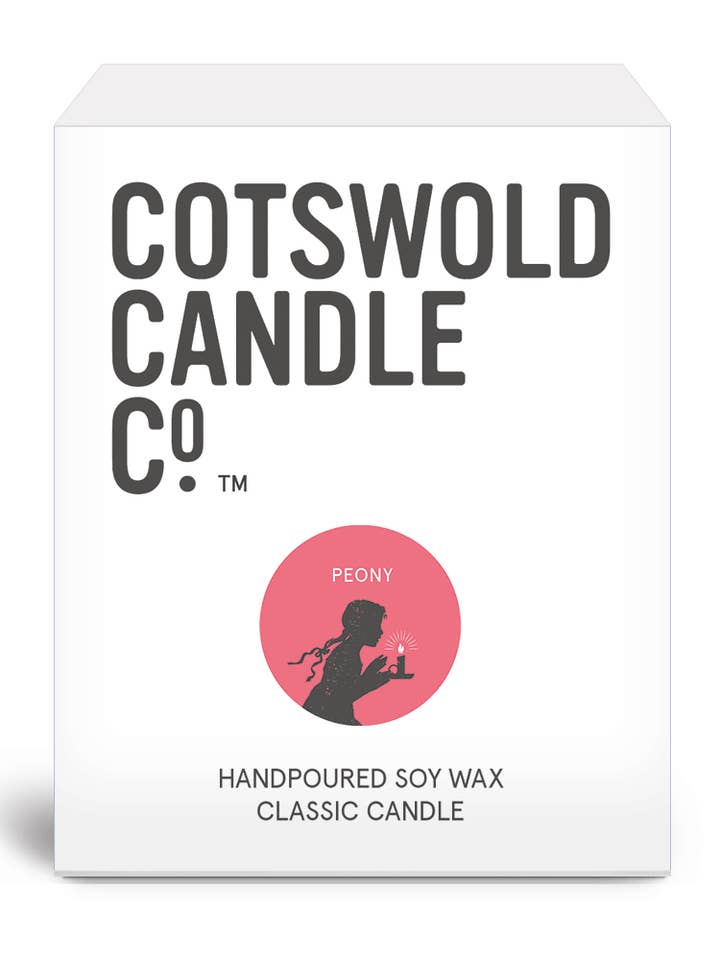 Pioenkaars voor wholesale door Cotswold Candle Co