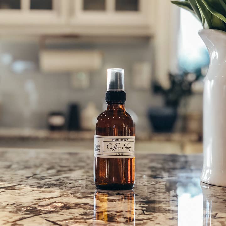 Coffee Shop Room Spray 4oz for wholesale by Raw Buzz Co