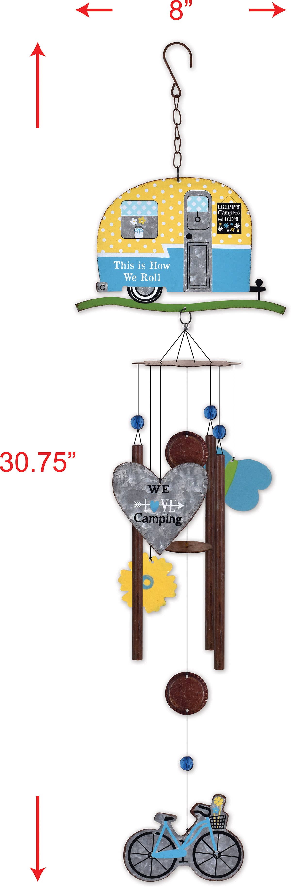 Sunset Vista Designs - Wholesale Wind Chime - Blue Camper Chime1