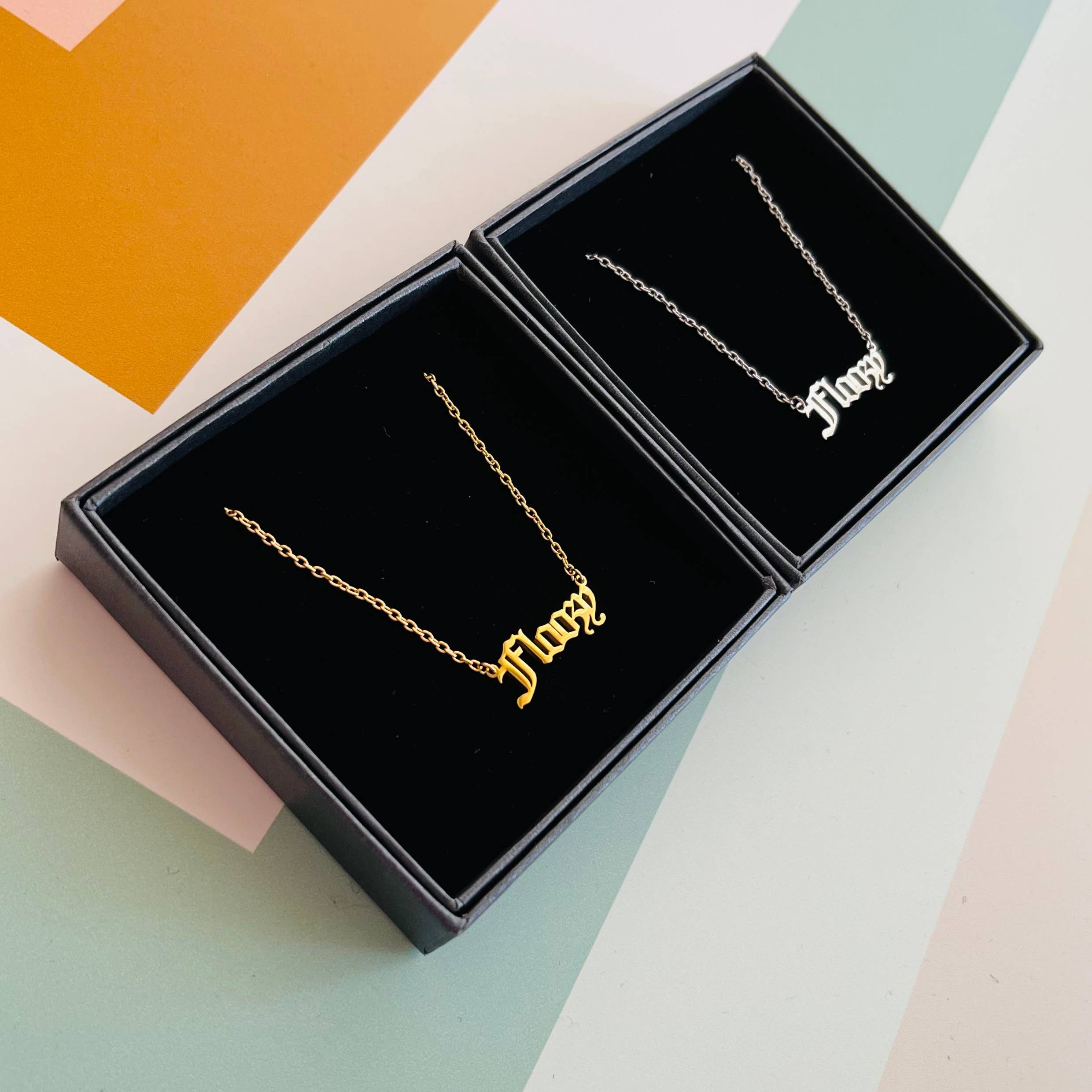 The Silver Spider - Wholesale Pendant/Charm Necklace - Floozy word Necklace stainless steel gold Sex positive1