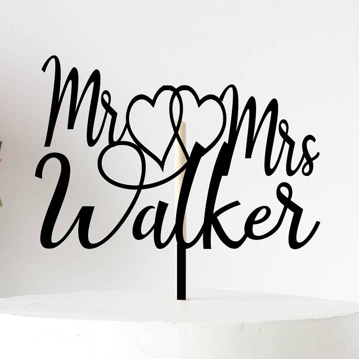 Personalized Couple's Names Wedding Cake Topper / Wedding Ca for wholesale by Alabama Crafts Wood