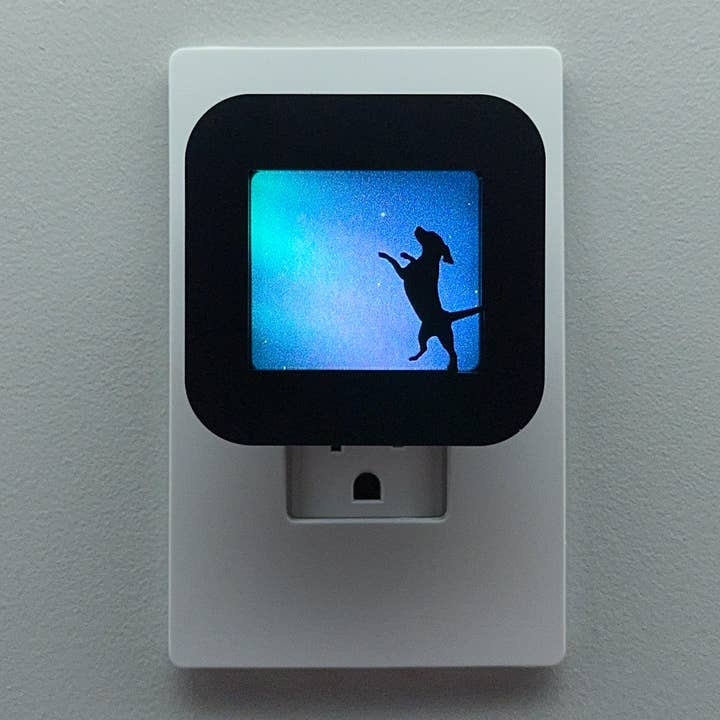 Jumping Dog Night Light for wholesale by Swaplights Night Lights