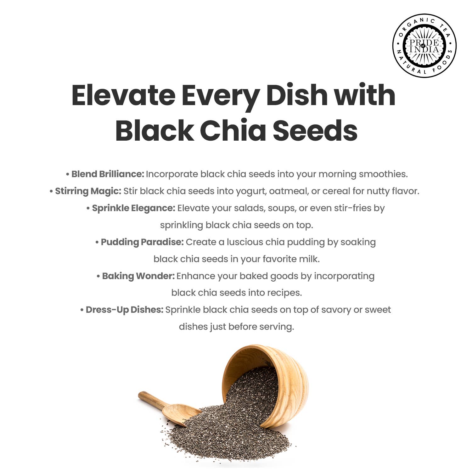 PRIDE INDIA BRANDS - Wholesale Plant Seeds - Whole Black Chia Seeds4
