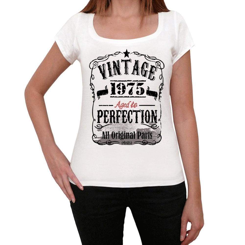 1975 Vintage Aged to Perfection Women's T-shirt White Birthday Gift 00491 for wholesale on Faire0