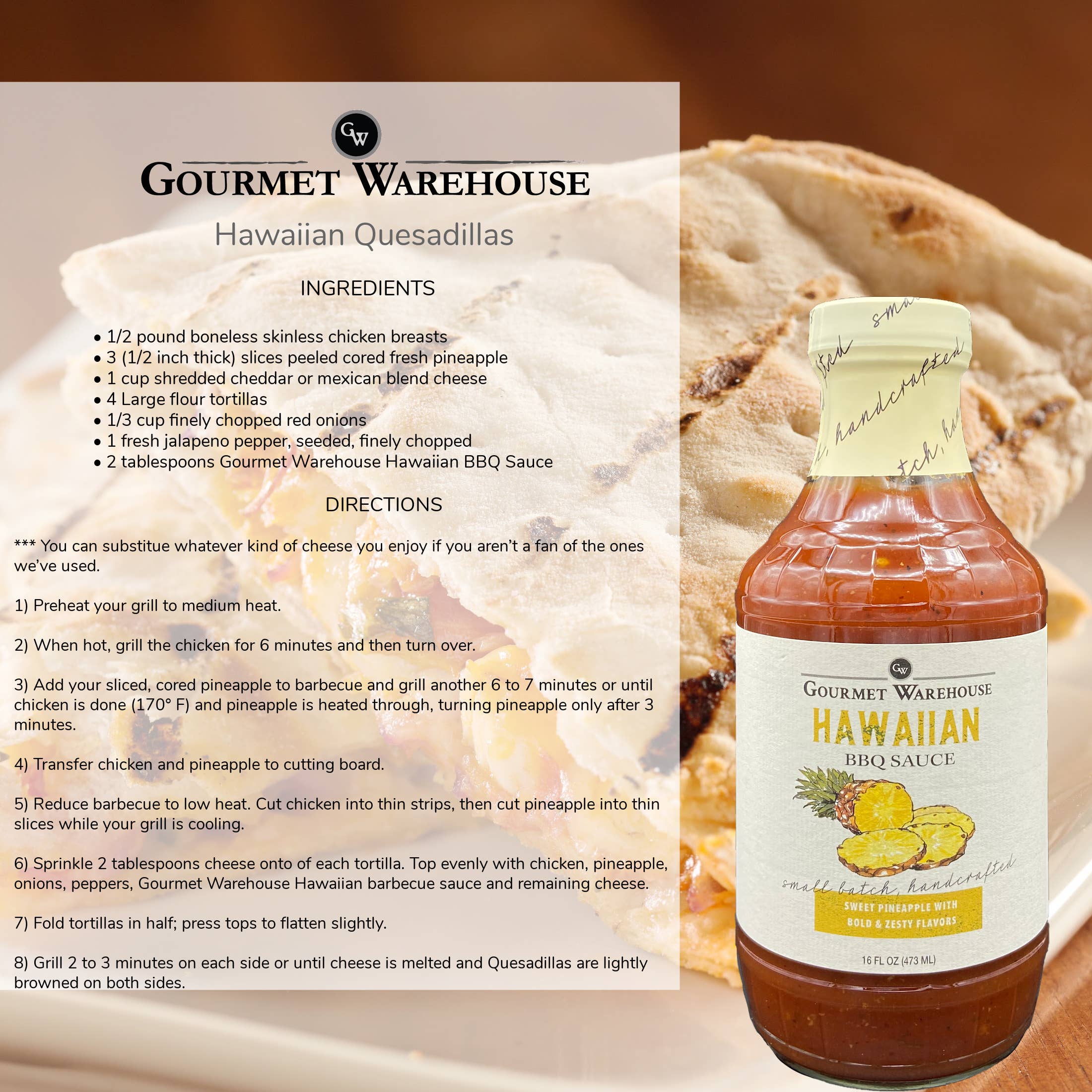 Gourmet Warehouse Brands - Wholesale BBQ Sauce - Gourmet Warehouse Hawaiian BBQ Sauce6