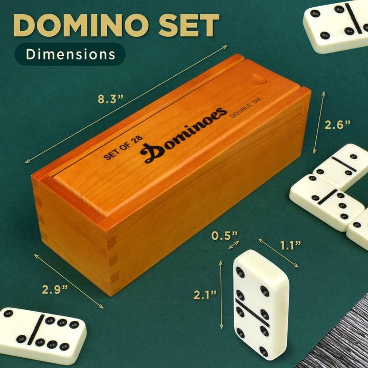Queensell - Wholesale Dominoes - Jumbo Dominoes Set for Adults – Jumbo Dominoes Double 6