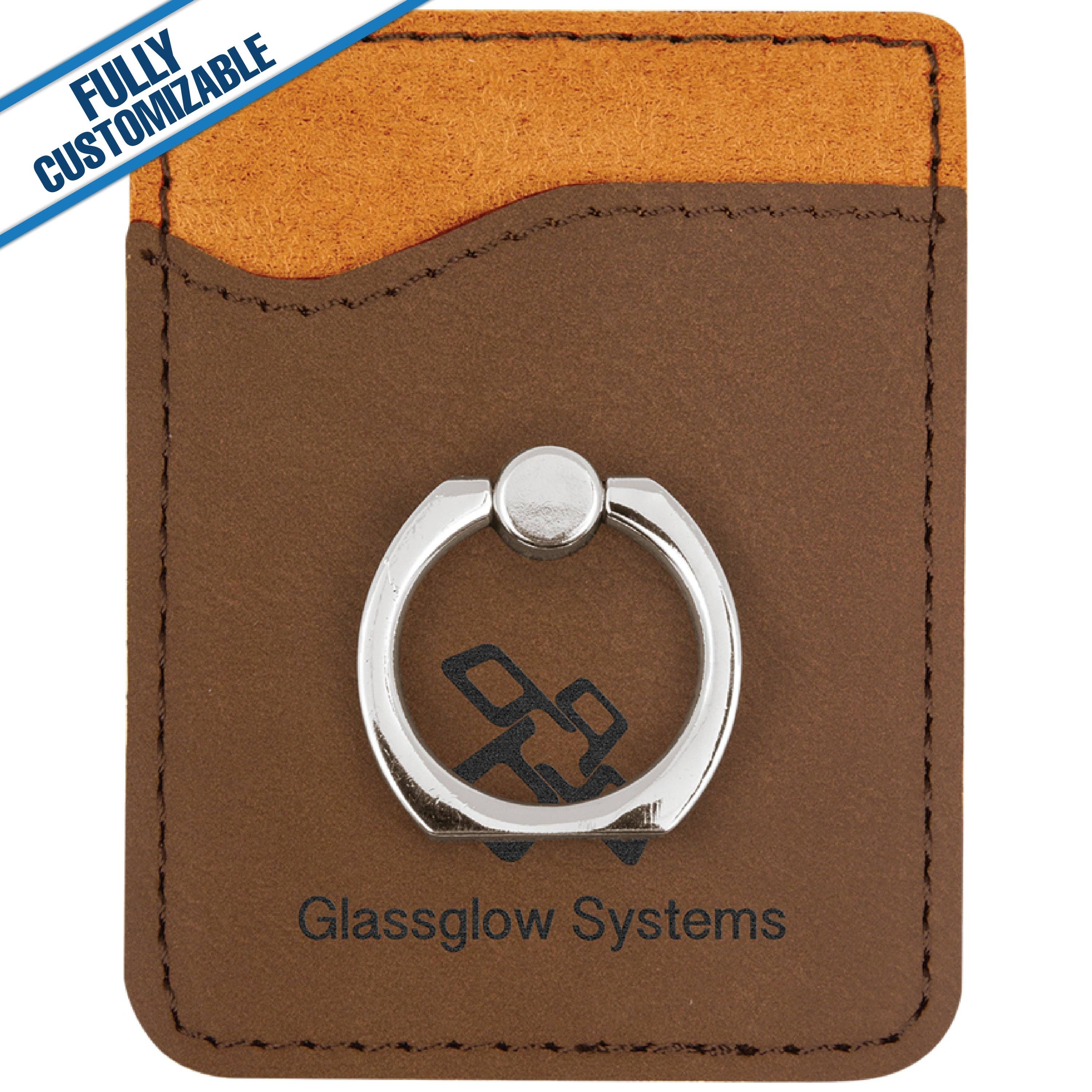 GiftWorksPlus - Wholesale Phone Wallet - Unisex - Leatherette Phone Wallet With Gold Ring - Fully Customizable3