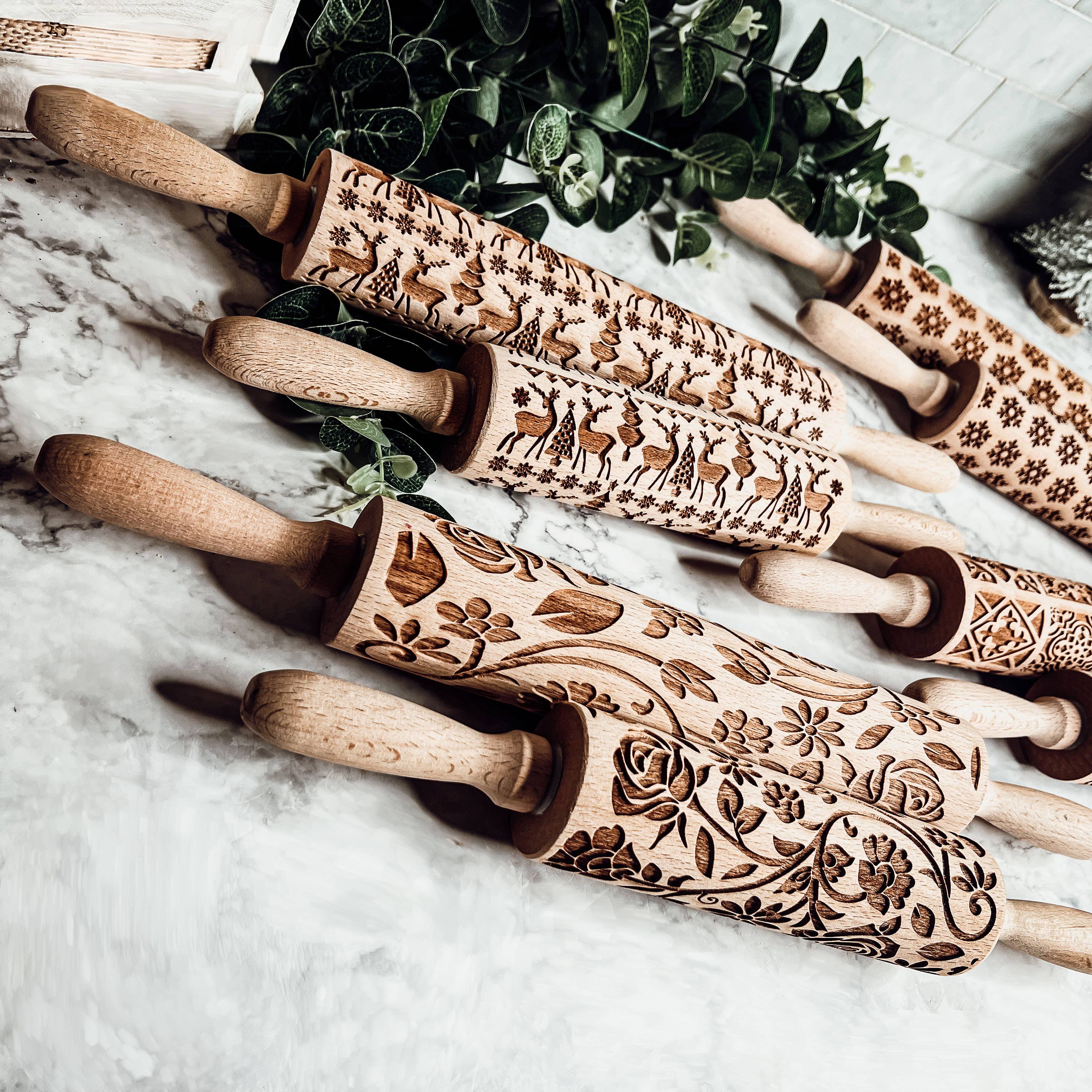 Gia Roma - Wholesale Rolling Pin - Christmas Baking Gift Set, Wooden Rolling Pins for Cookies33