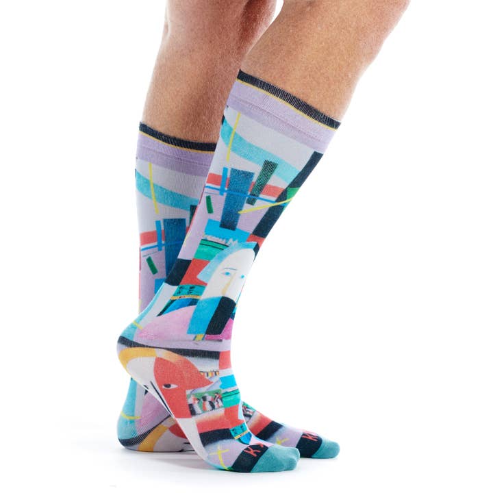 Men's bamboo peasant socks by Kasimir MALEVITCH for wholesale by Ruban Rouge