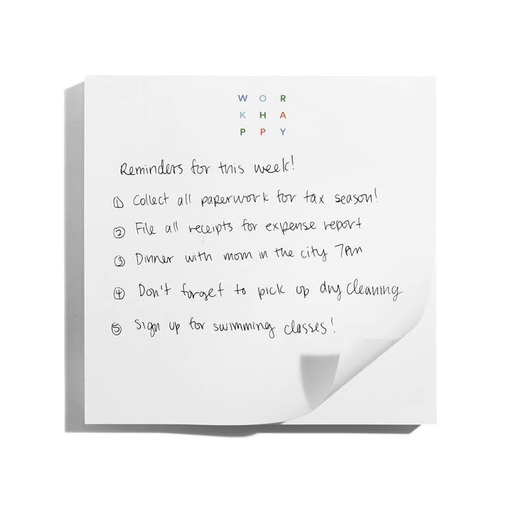 Poppin - Wholesale Notepad - White Work Happy Writing Pad