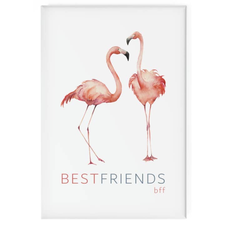 BFF Best Friend Flamingo Magnet for wholesale by LOOP Home Goods & Gifts