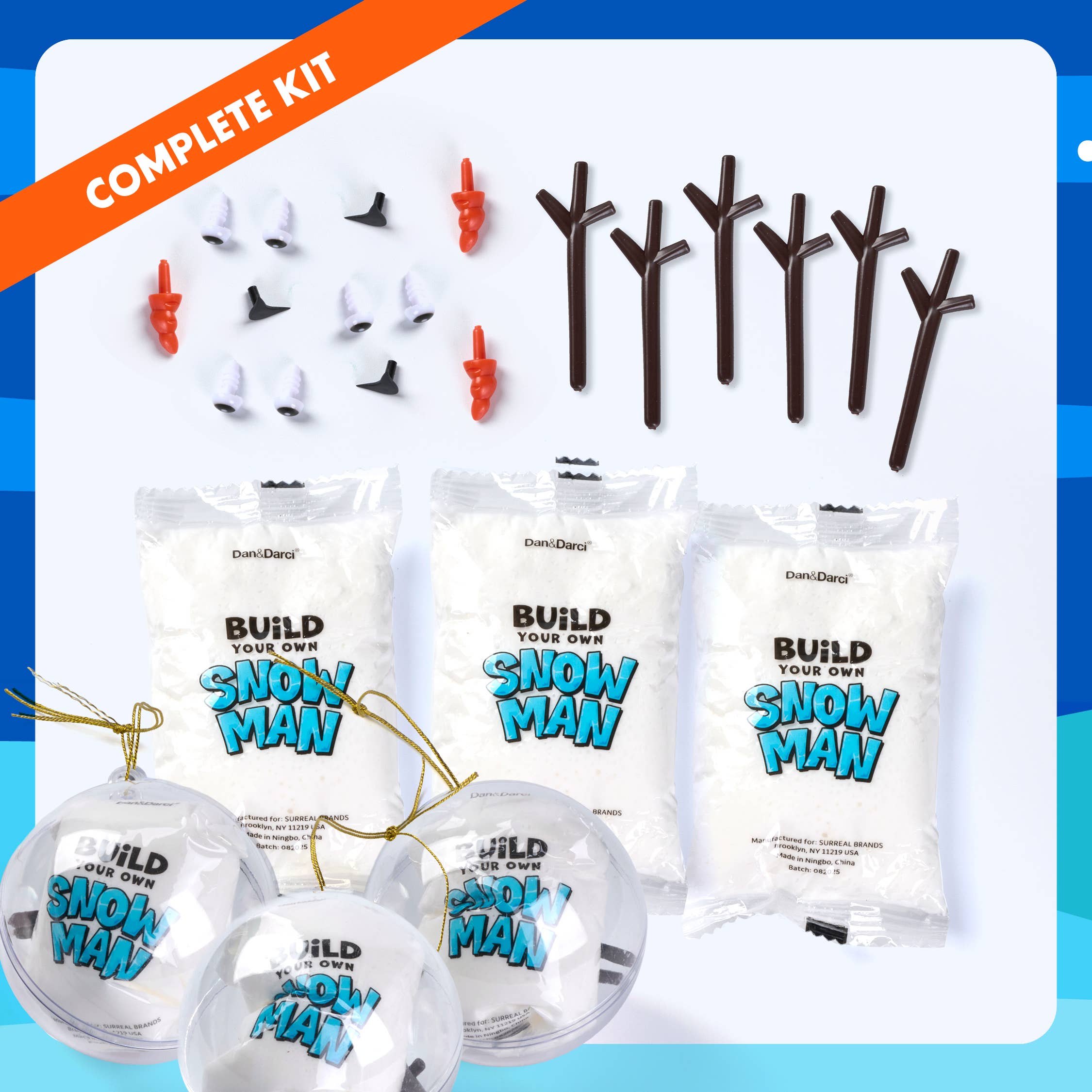 Dan&Darci – Kit de artesanato DIY - Criança por atacado – Kit para Fazer Boneco de Neve para Crianças - Kit de Artesanato para Construir Boneco de Neve6