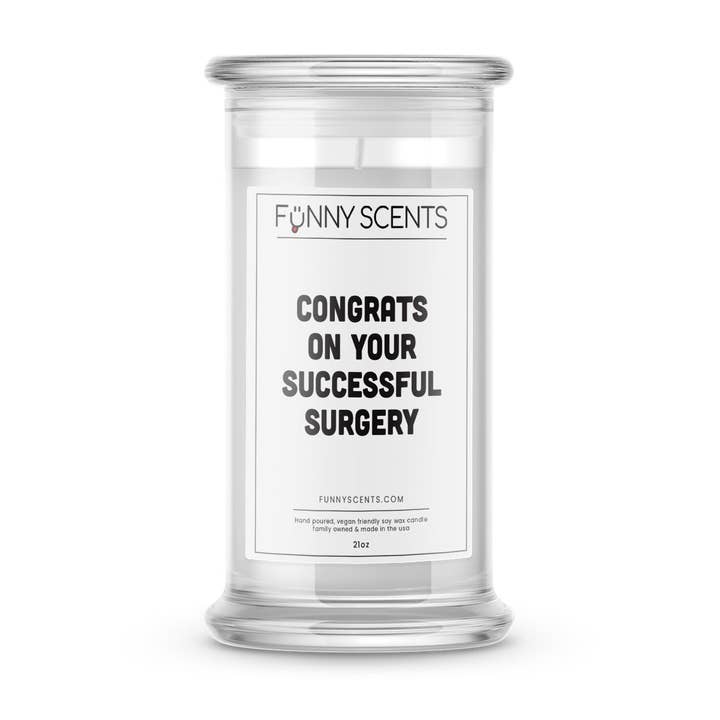 Congrats On Your Successful Surgery Funny Candles for wholesale by JewelryCandles.com