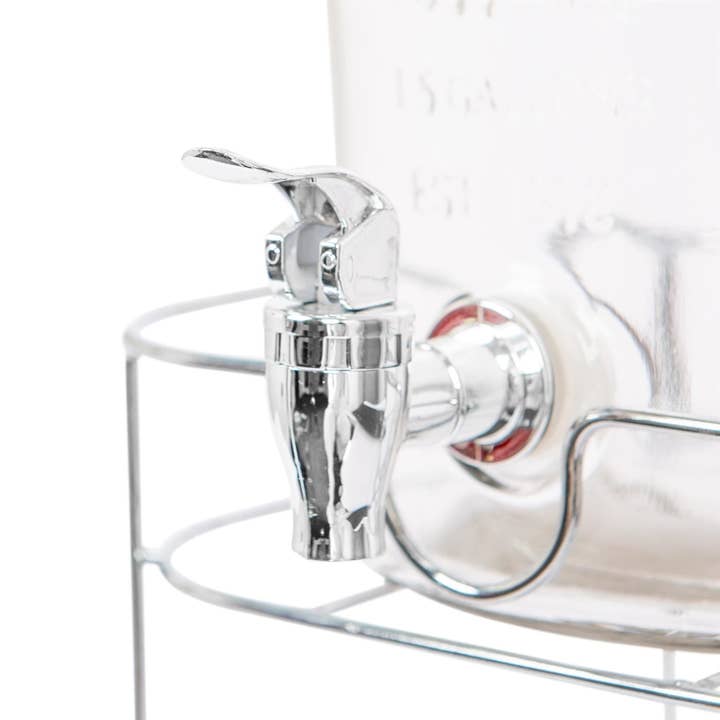 Rinkit Ltd - Wholesale Drink Dispenser - 6.5L Glass Drinks Dispenser with Tap & Bucket Stand - By Rink Drink10