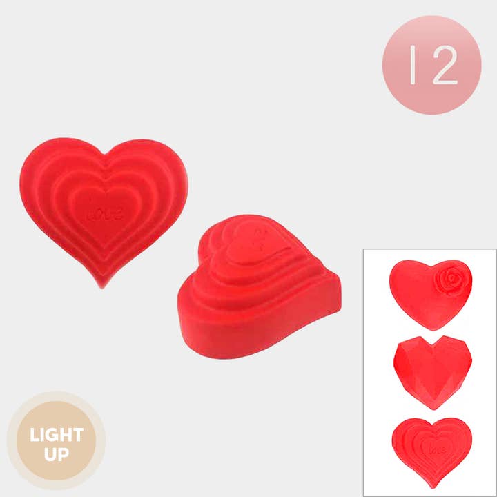 12ST - Lichtgevende Hart Decoratieve Lichten voor wholesale door Sensibling Corp.