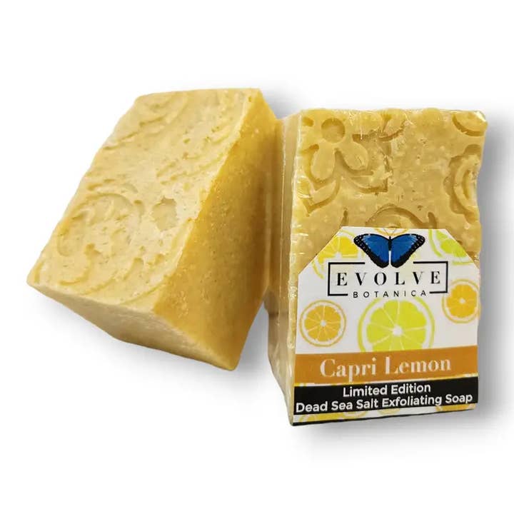 Evolve Botanica - Wholesale Zeepblok - Capri Citroen Zout Bar - Exfoliërende Citrus Dode Zee Zout Scrub6
