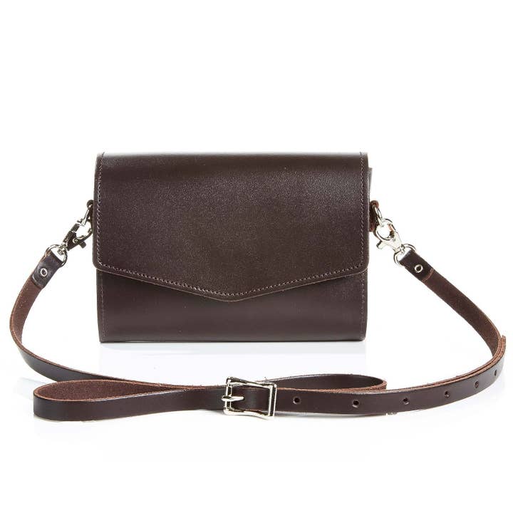 Zatchels – Bolsa - Mulher por atacado – Bolsa de embreagem de couro artesanal - marrom escuro