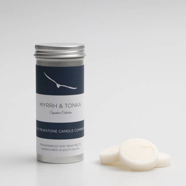 Myrrh and Tonka Wax Melt Tube for wholesale by The Mewstone Candle Company