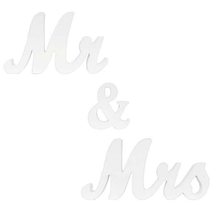 Wrapables.com - Wholesale Sign - Wrapables Mr & Mrs Vintage Wooden Letter Sign DIY Decor Wedd