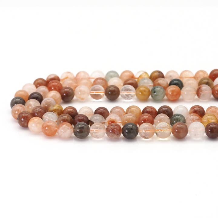 Genuine Red Rutilated Quartz Round Smooth Beads, Sku#U1731 for wholesale by BestBeads&Beyond