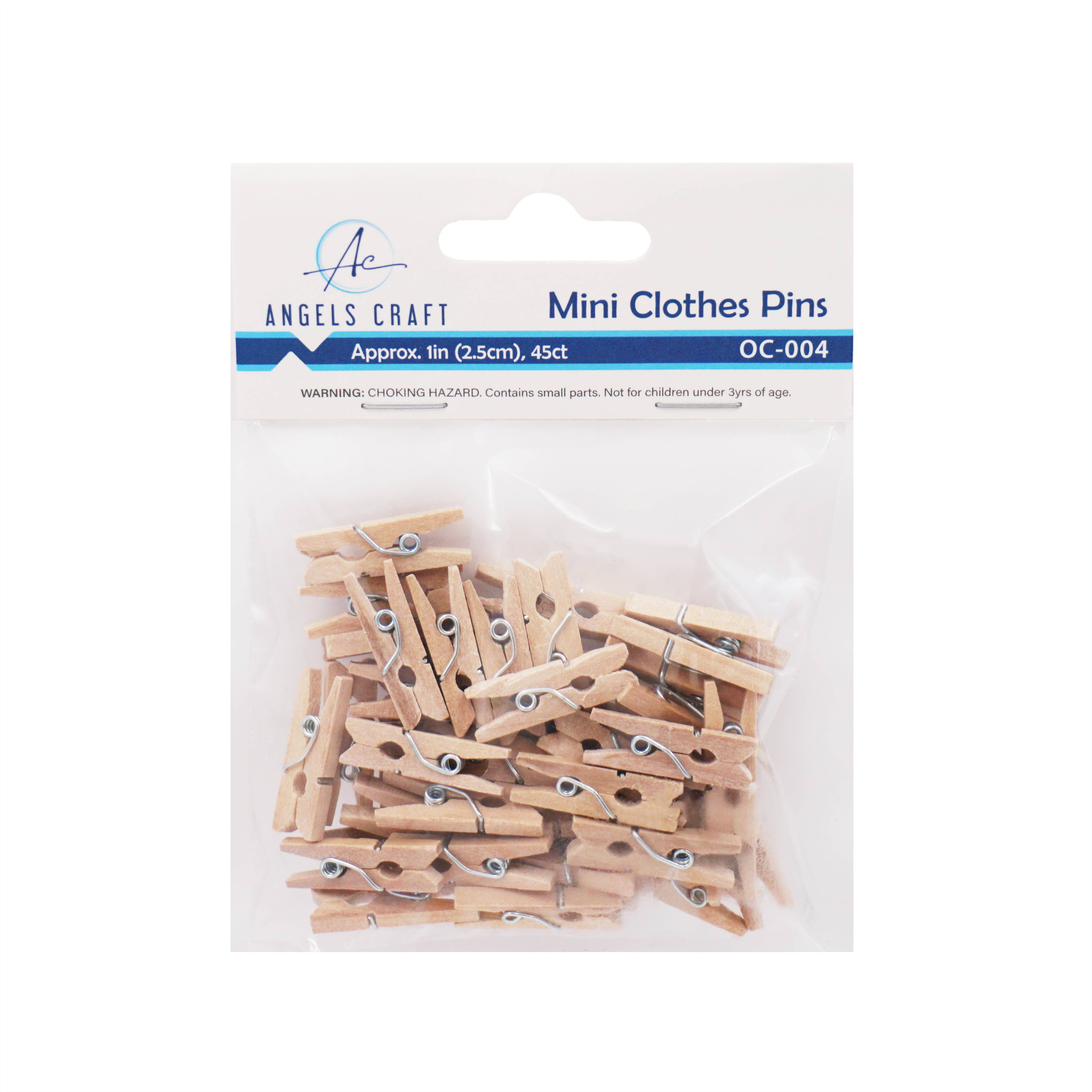 Angels Craft - Wholesale Clothes Clips - Tiny Clothespin, 45-ct 1in.1
