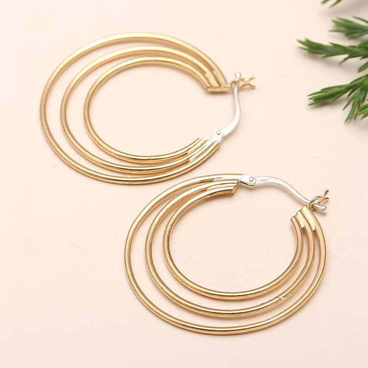 Créoles en laiton pour la vente par AG 925 JEWELLERY