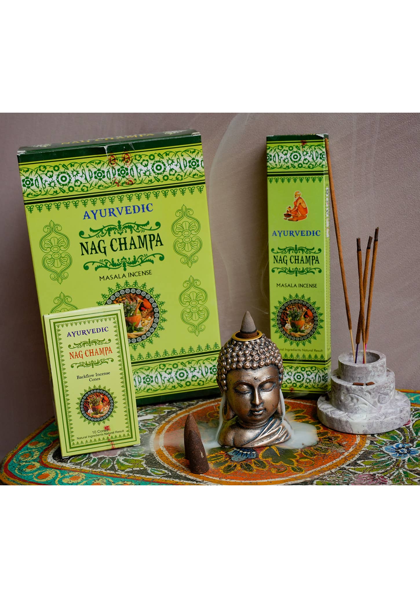 Namaste - Wholesale Incense - Ayurvedic Masala Backflow Incense Cones2