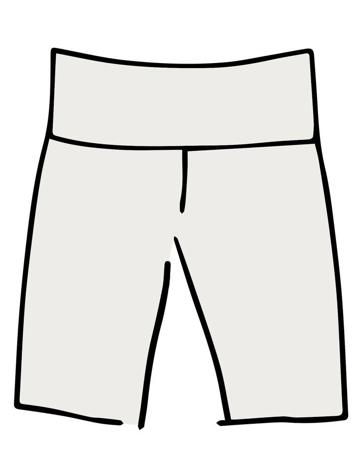 High Rise Bike Shorts Plain Vanilla for wholesale by Thunderpants USA