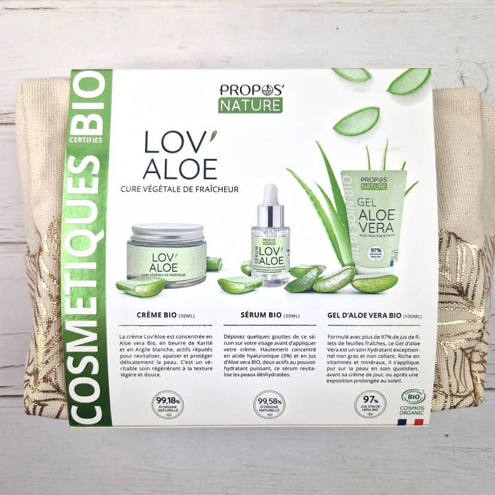 Propos'Nature - Wholesale Facial Care Set/Kit - Lov'Aloe Kit - 3 Organic Aloe Vera Treatments - Gift1