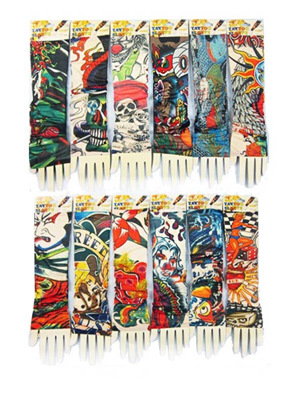 Y2K Mock Tattoo Printed Sleeve for wholesale by Cap Zone