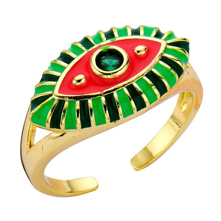 Ring Emalje Guldbelagt for engroshandel hos Sansira Jewelry