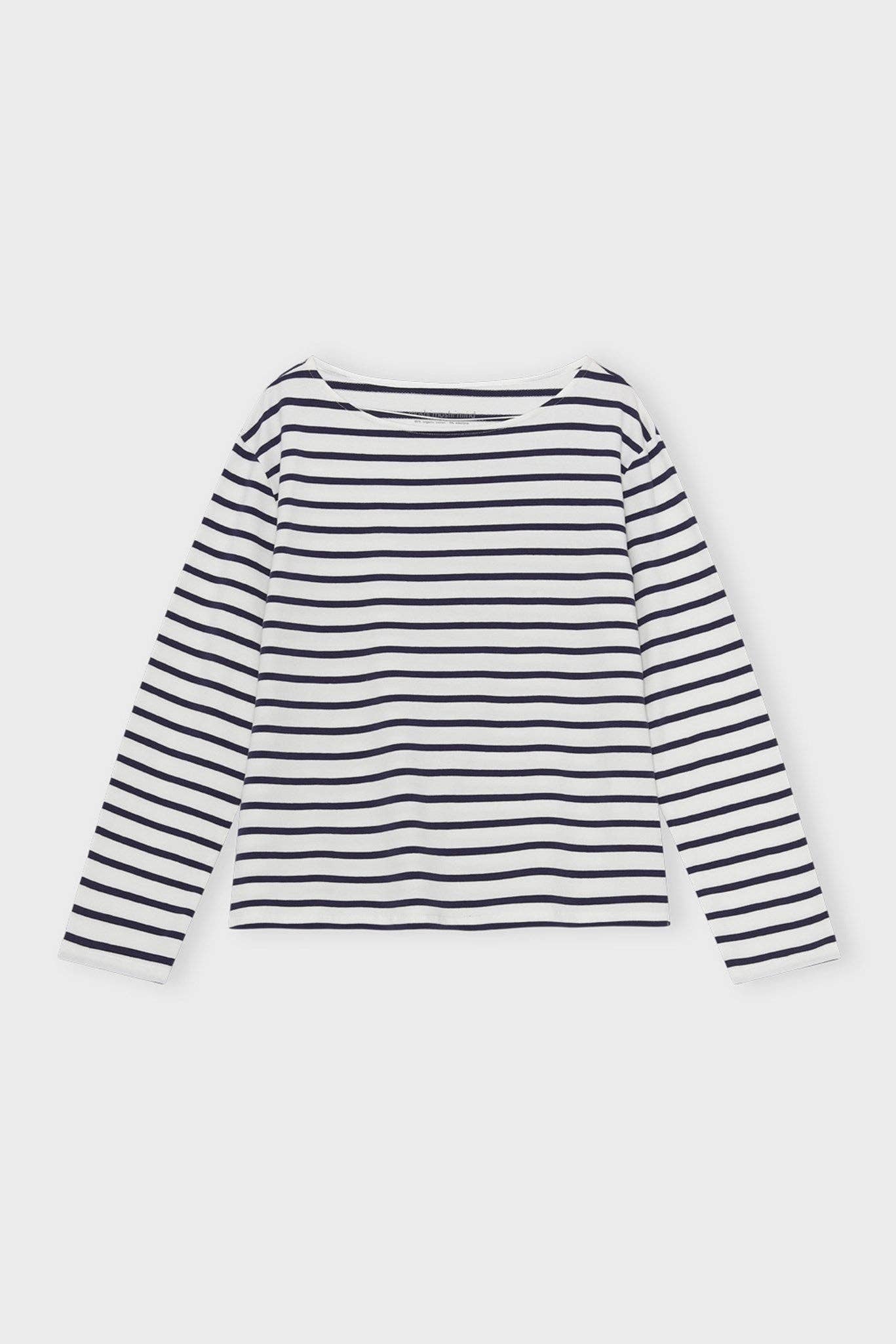 Ecru/Navy Stripe Blessed sweatshirt med ränder - ecru/marinblå för wholesale på Faire1