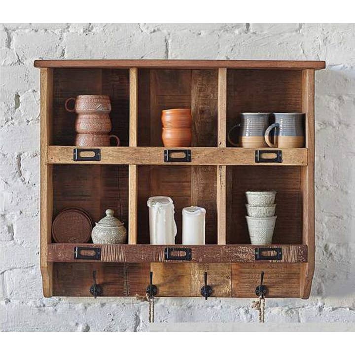 Organizer da parete, finitura in noce per la vendita all'ingrosso da parte di NACH