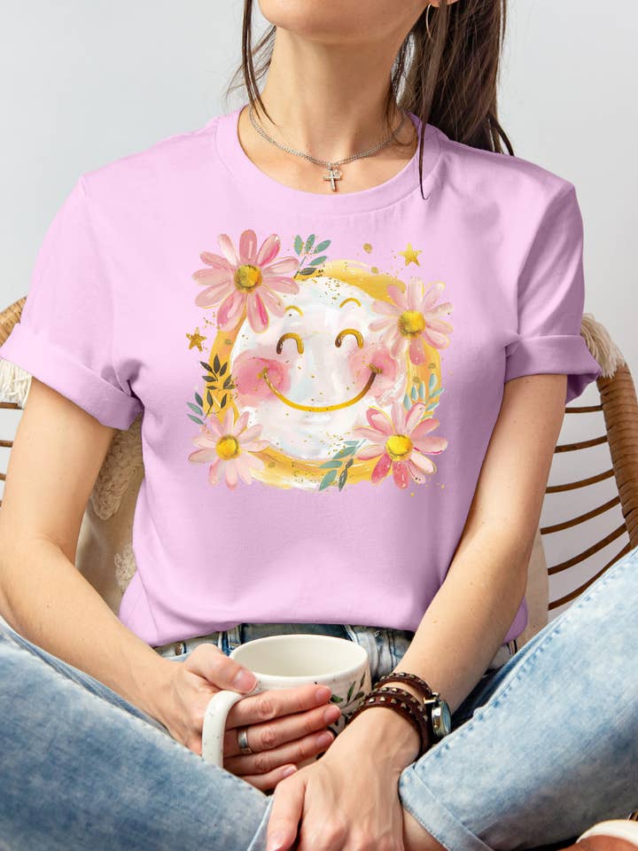Hello Spring Happy Face for wholesale by Forty One Threads Wholesale