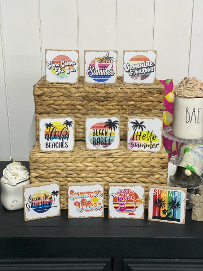 Teele and Co. - Wholesale Desk/Tabletop Sign - Retro Summer Mini Decor1