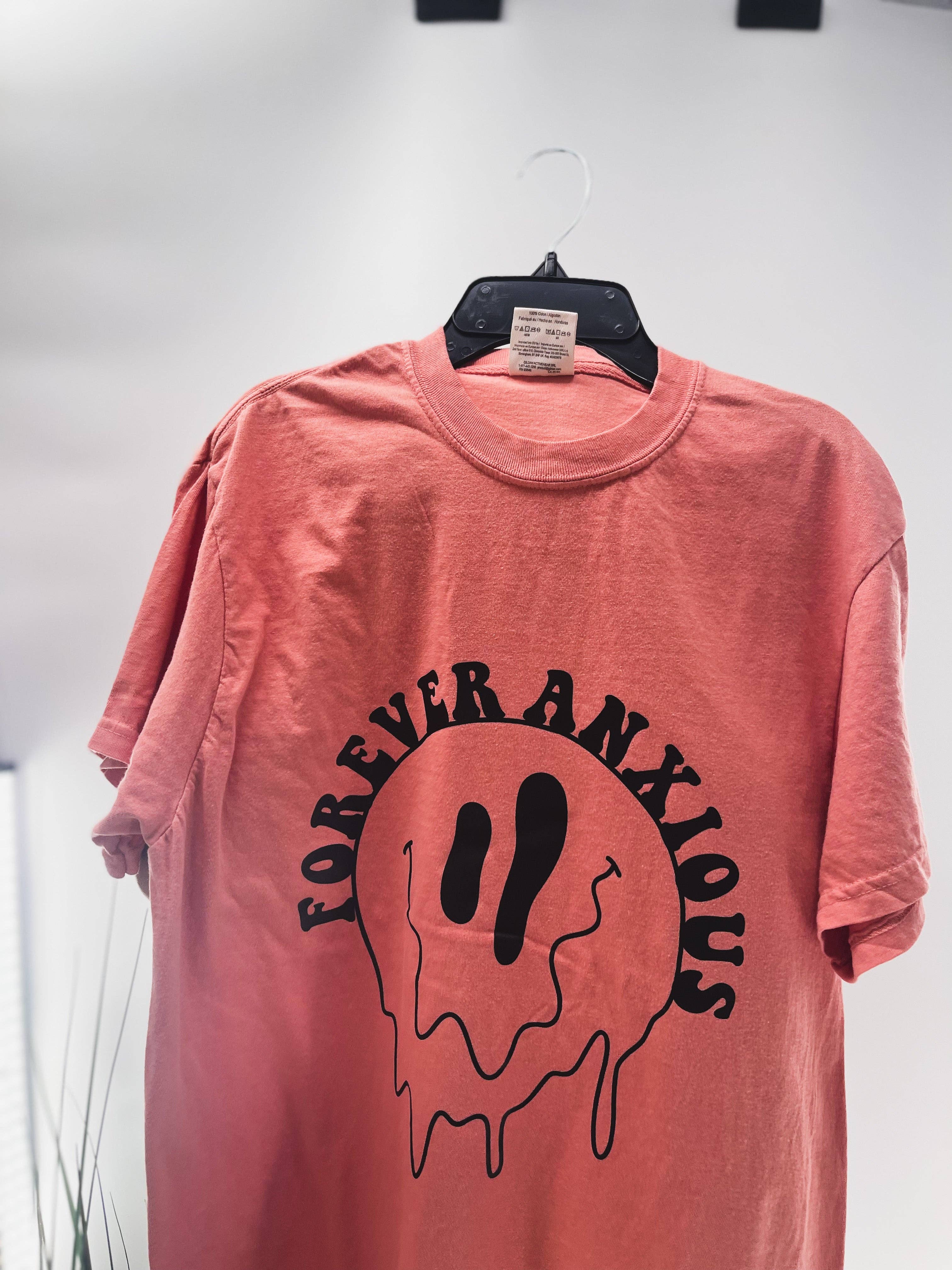 MiaIsabellas.co - Wholesale Screen Printed T-Shirt - Women's - Forever anxious tee3