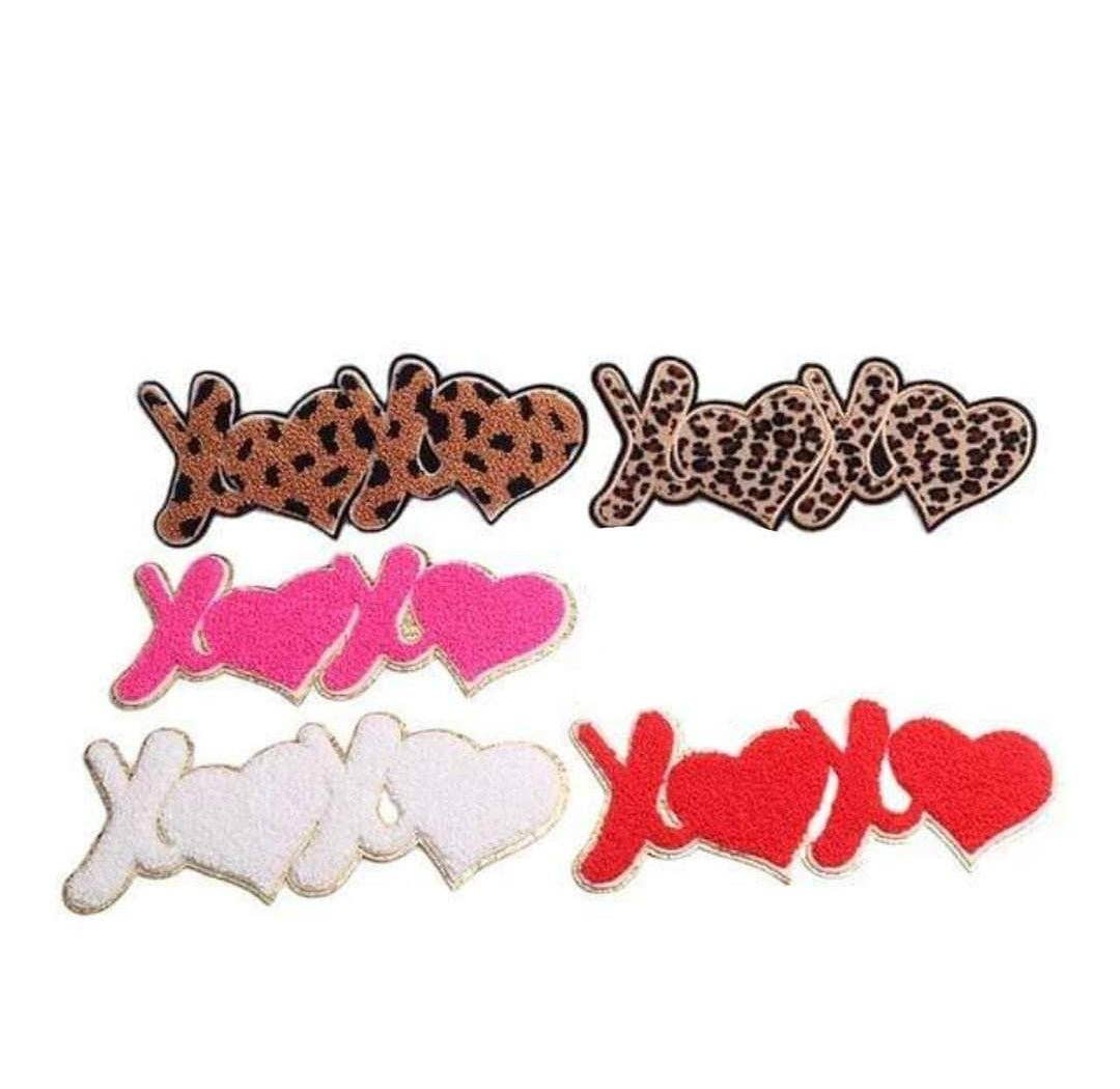 Football Heart Cute Cheetah Bling Fun Iron-on Rhinestone and