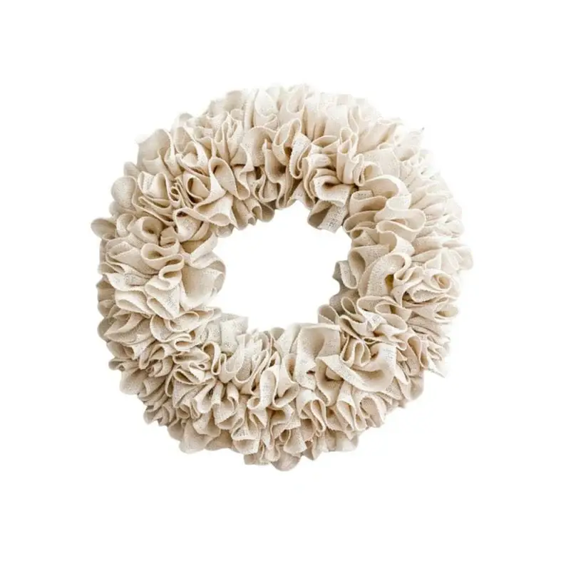 Journey Decor - Vendita all'ingrosso Ghirlanda - Ghirlanda in iuta avorio con effetto arricciato4